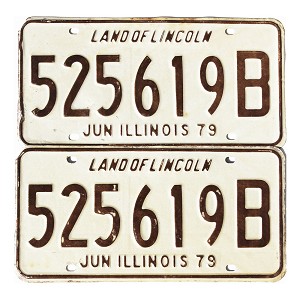 1979 Illinois Truck License Plates Pair #525619B