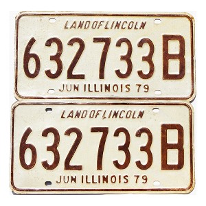 1979 Illinois Truck License Plates Pair #632733B