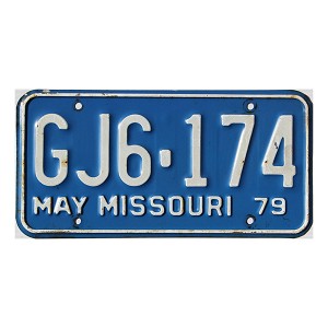 1979 Missouri License Plate #GJ6174