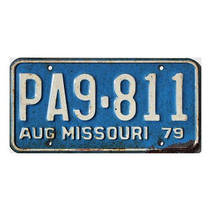 1979 Missouri License Plate #PA9811