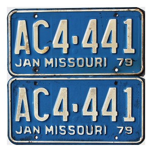 1979 Missouri License Plates Pair #AC4441