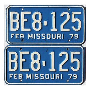 1979 Missouri License Plates Pair #BE8125