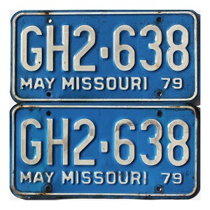 1979 Missouri License Plates Pair #GH2638
