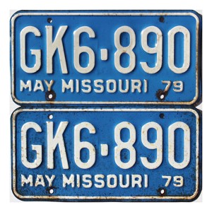 1979 Missouri License Plates Pair #GK6890