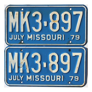 1979 Missouri License Plates Pair #MK3897