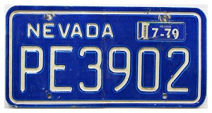 1979 Nevada License Plate #PE3902