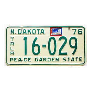 1979 North Dakota Trailer License Plate #16029