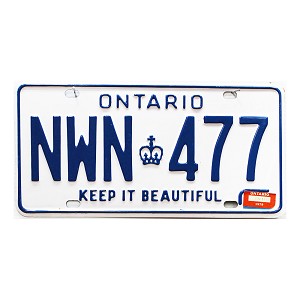 1979 Ontario License Plate #NWN477
