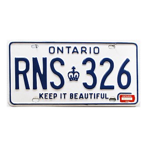 1979 Ontario License Plate #RNS326