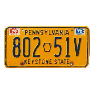 1979 Pennsylvania License Plate #80251V