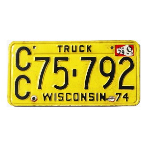 1979 Wisconsin Truck License Plate #CC75792