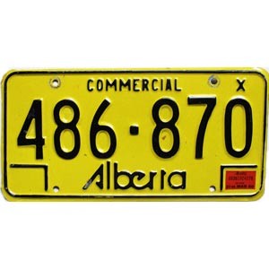1980 Alberta Commercial License Plate #486870