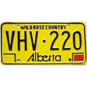 1980 Alberta License Plate #VHV220