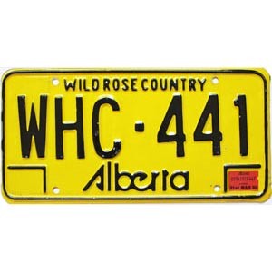 1980 Alberta License Plate #WHC441