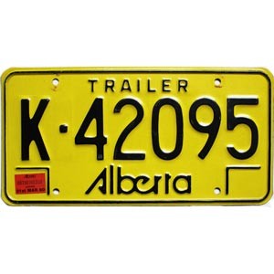 1980 Alberta Trailer License Plate #K42095