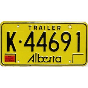 1980 Alberta Trailer License Plate #K44691