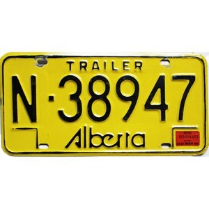 1980 Alberta Trailer License Plate #N38947