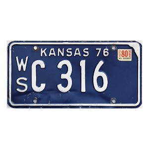 1980 Kansas License Plate #C316