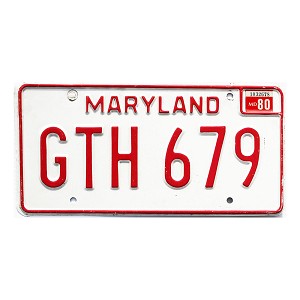 1980 Maryland License Plate #GTH679