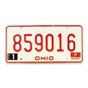 1980 Ohio License Plate #859016