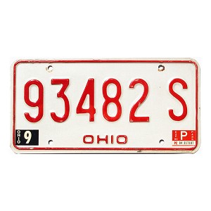 1980 Ohio License Plate #93482S