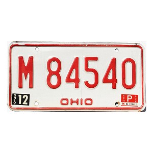 1980 Ohio License Plate #M84540