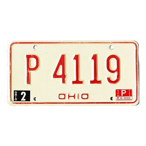 1980 Ohio License Plate #P4119