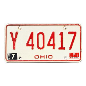 1980 Ohio License Plate #Y40417
