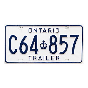 1980 Ontario Trailer License Plate #C64857