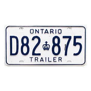 1980 Ontario Trailer License Plate #D82875