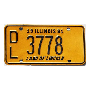 1981 Illinois Dealer License Plate #3778