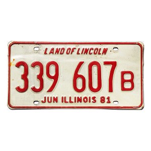 1981 Illinois Truck License Plate #399607B