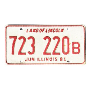 1981 Illinois Truck License Plate #723220B