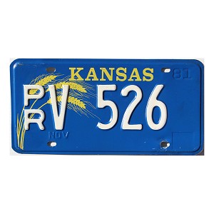 1981 Kansas License Plate #V526