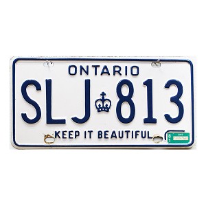 1981 Ontario License Plate #SLJ813