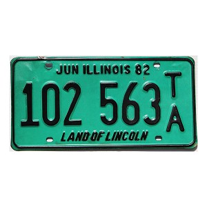 1982 Illinois Trailer License Plate #102563
