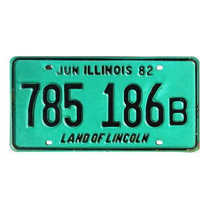 1982 Illinois Truck License Plate #785186B