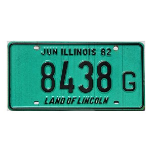 1982 Illinois Truck License Plate #8438G