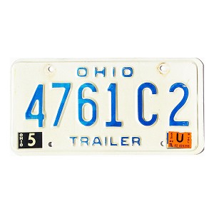 1982 Ohio Trailer License Plate #4761C2