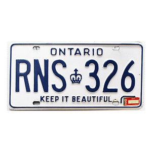 1982 Ontario License Plate #RNS326