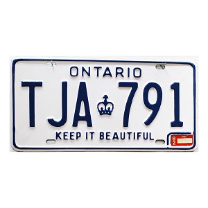 1982 Ontario License Plate #TJA791