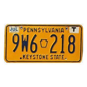 1982 Pennsylvania License Plate #9W6218