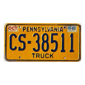 1982 Pennsylvania Truck License Plate #CS38511