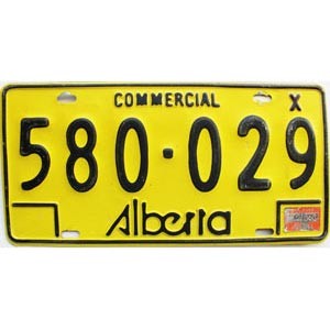 1983 Alberta Commercial License Plate #580029