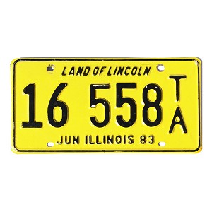 1983 Illinois Trailer License Plate #16558