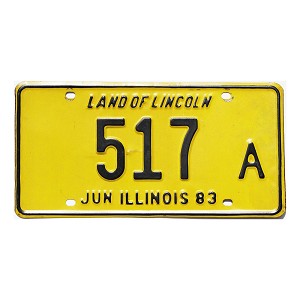 1983 Illinois Truck License Plate #517A