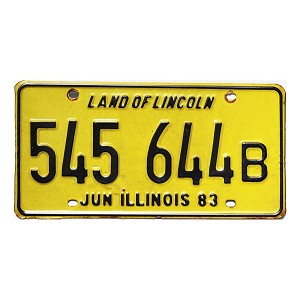 1983 Illinois Truck License Plate #545644B