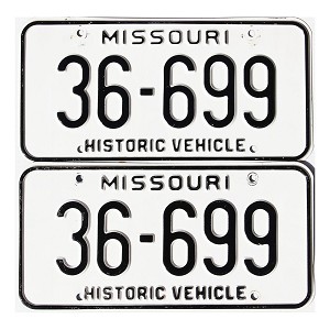 1983 Missouri Historic License Plates Pair #36699