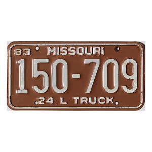 1983 Missouri Truck License Plate #150709