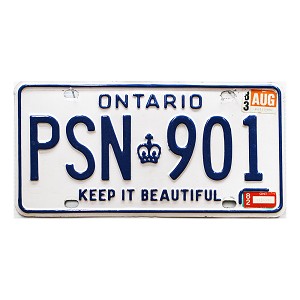 1983 Ontario License Plate #PSN901